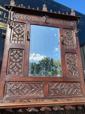 Hall Stand  style Gothic - style en Oak wood, France 19 th century