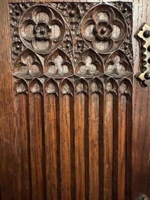 Hanging Chapel style Gothic - Style en Oak wood, Belgium  19 th century ( Anno 1865 )