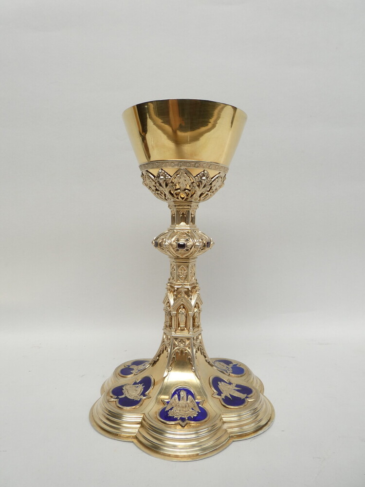 1 Gothic - Style High Quality Full Silver Chalice & Paten