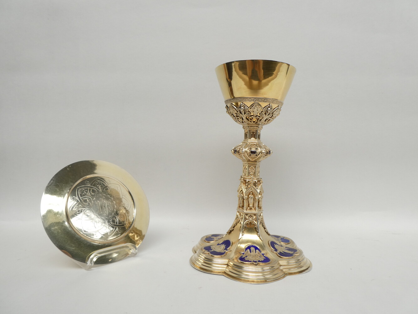 1 Gothic - Style High Quality Full Silver Chalice & Paten