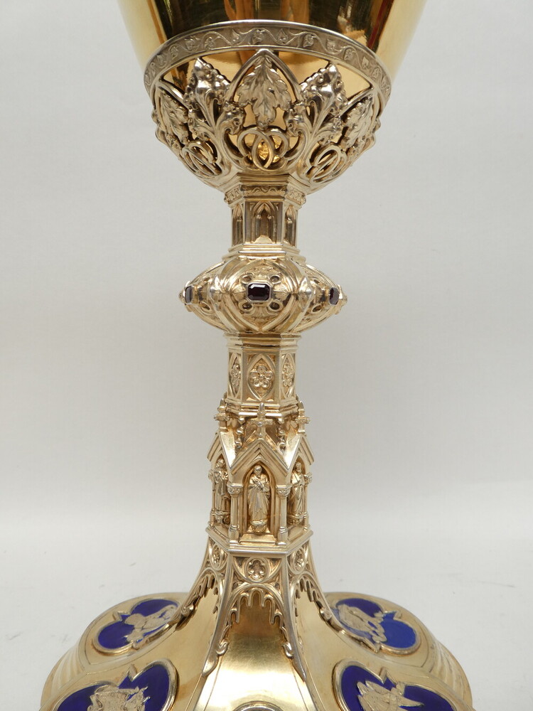 1 Gothic - Style High Quality Full Silver Chalice & Paten