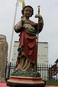 Jesus As  Child Statue style Gothic - style en wood polychrome, France 19 th century