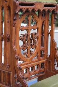 Kneeler style Gothic - style en Oak wood, Dutch 19th century