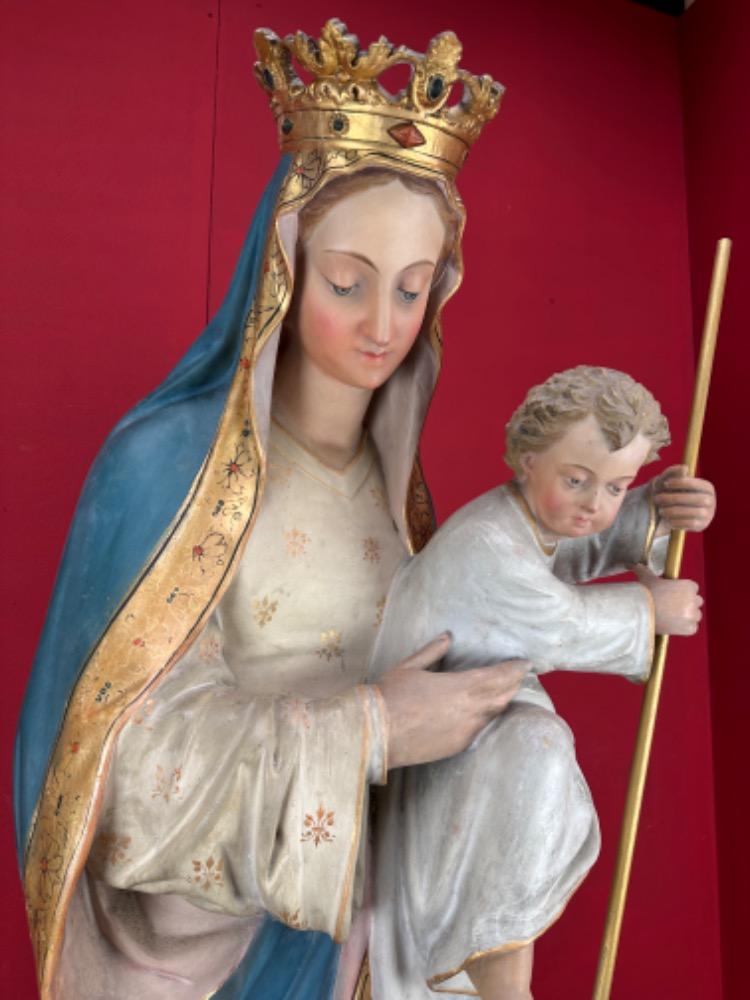 1 Gothic - Style Large St. Mary With Child Statue