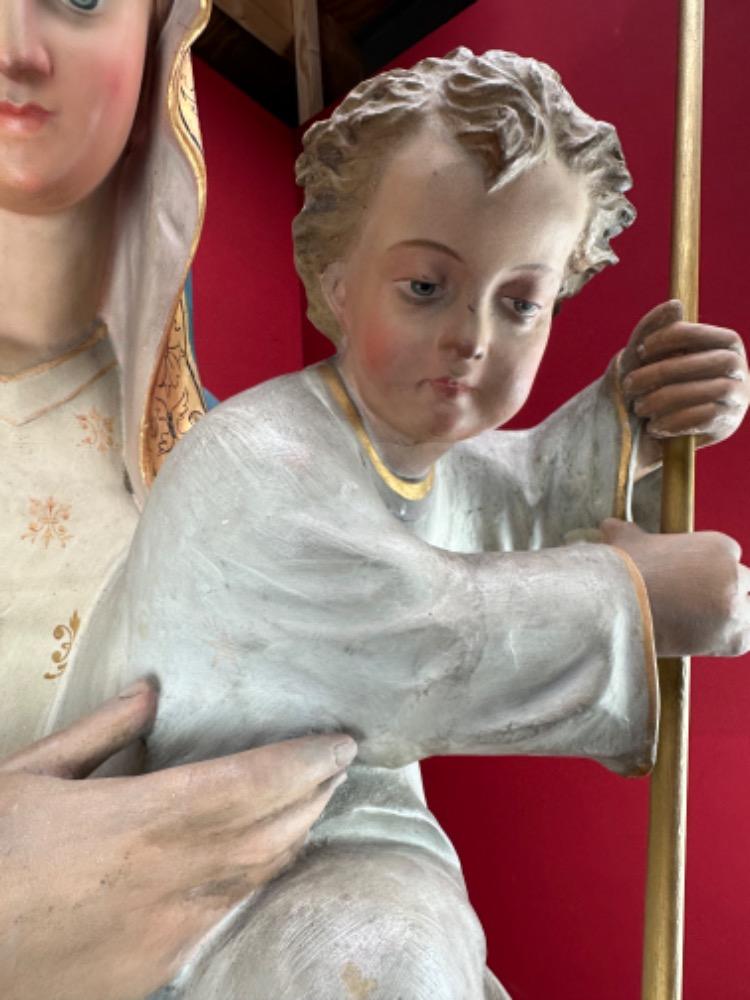 1 Gothic - Style Large St. Mary With Child Statue