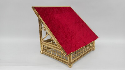 Lectern  style Gothic - style en Brass / Bronze / Fabrics, Belgium 19th century