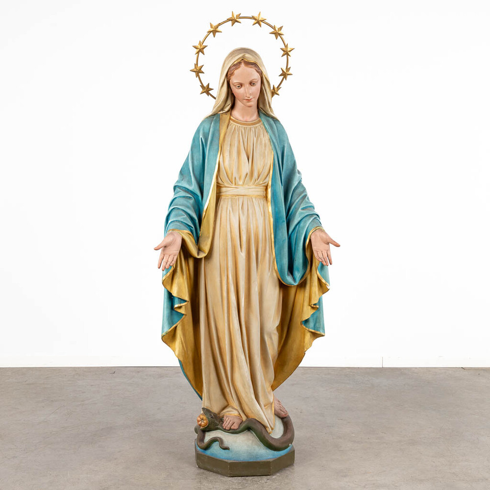 1 Gothic - Style Life Size Statue St. Mary