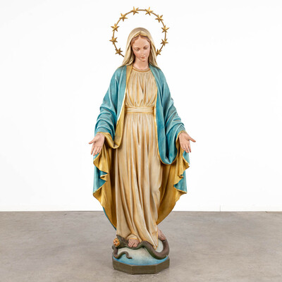 1 Gothic - Style Life Size Statue St. Mary