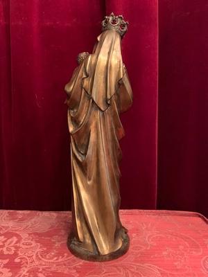 Madonna With Child Signed:  Desclee Freres style Gothic - style en Bronze, Flemish 19th century