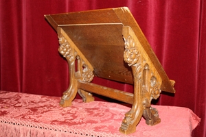 Missal Stand style Gothic - style en WOOD OAK, Belgium 19th century