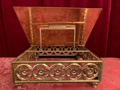 Missal Stand Adjustable style Gothic - Style en Bronze / Polished and Varnished, Belgium 19th century ( anno 1890 )