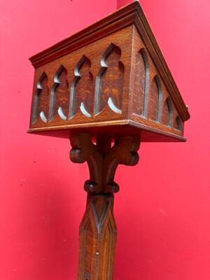 Missal Stand Adustable style Gothic - Style en Oak wood, Belgium  19 th century