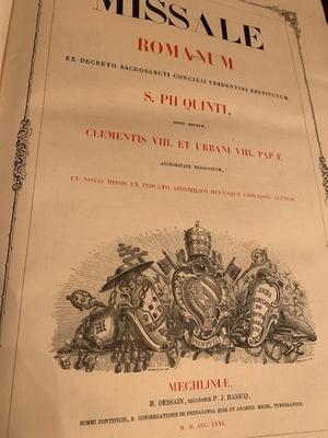 Missale Romanum  style Gothic - style en Messing / Paper, Belgium  19th century ( anno 1890 )