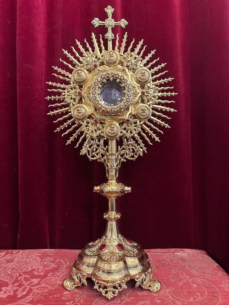 1 Gothic - Style Monstrance With Orignal Lunula