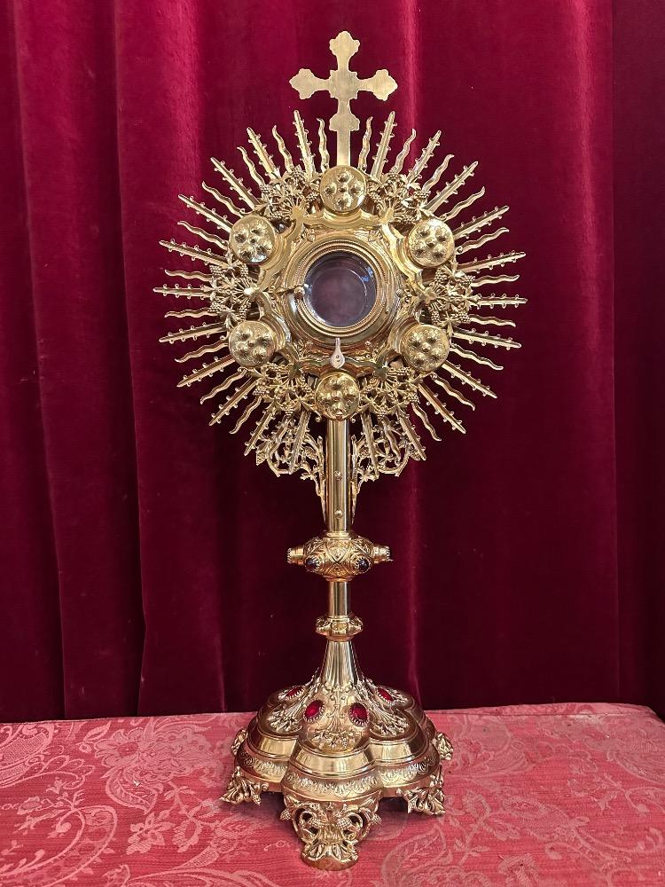 1 Gothic - Style Monstrance With Orignal Lunula