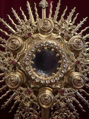1 Gothic - Style Monstrance With Orignal Lunula