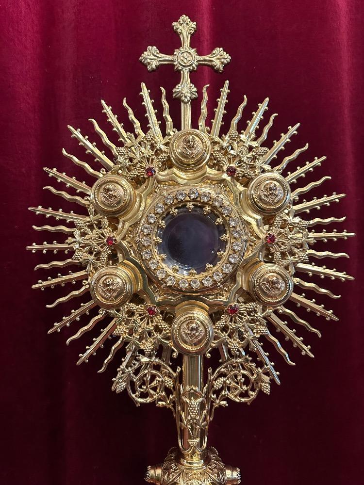 1 Gothic - Style Monstrance With Orignal Lunula