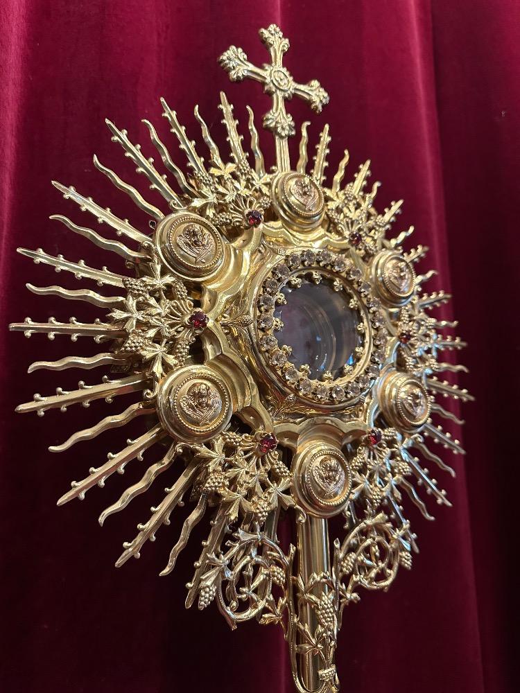 1 Gothic - Style Monstrance With Orignal Lunula