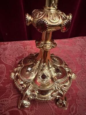 1 Gothic - Style Monstrance With Orignal Silver Lunula
