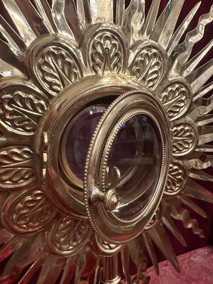 1 Gothic - Style Monstrance With Orignal Silver Lunula