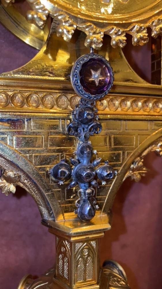 1 Gothic - Style Monstrance With Real Diamonds