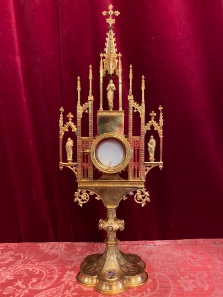 1 Gothic - Style Monstrance With Real Diamonds