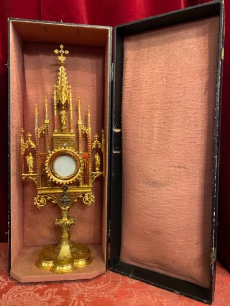 1 Gothic - Style Monstrance With Real Diamonds