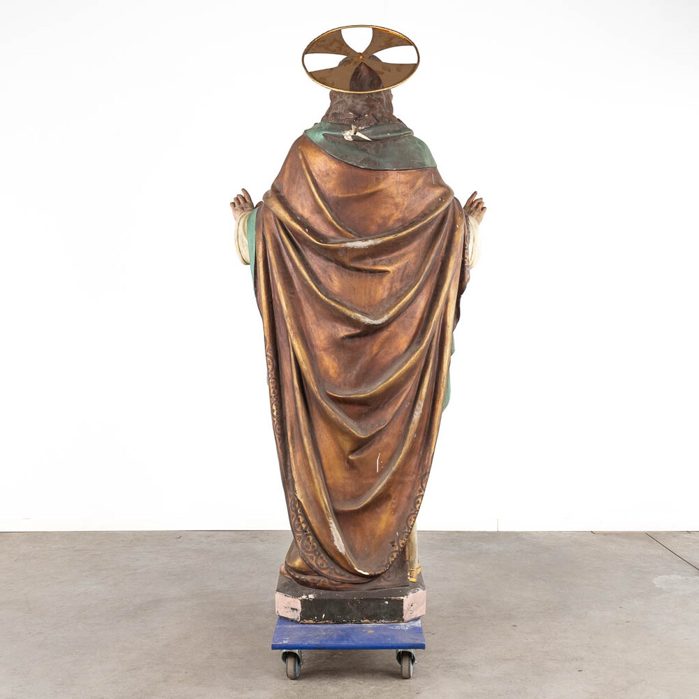 1 Gothic - Style More Than Life Size Sacred Heart Statue