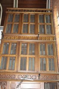 Organ  style Gothic - style en wood oak, Belgium 19th century