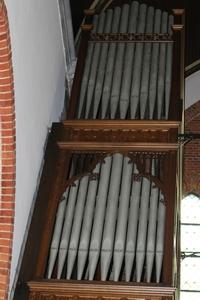 Organ Front style Gothic - style en wood oak, Belgium 19th century