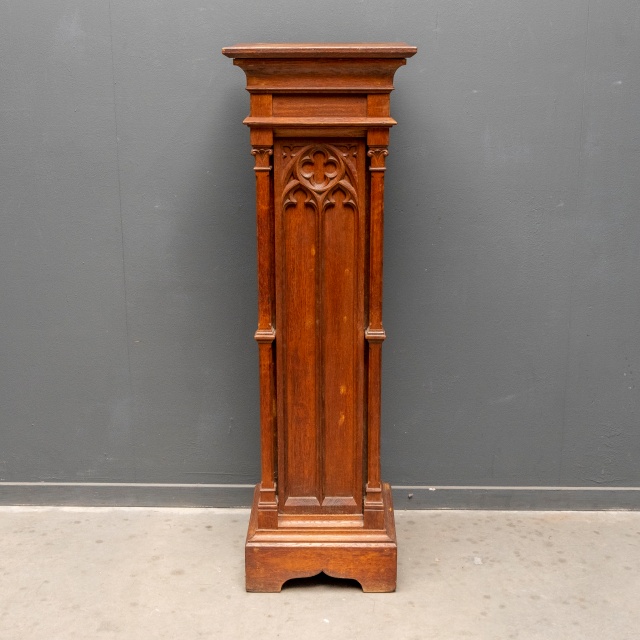 1 Gothic - style Pedestal Statue Stand