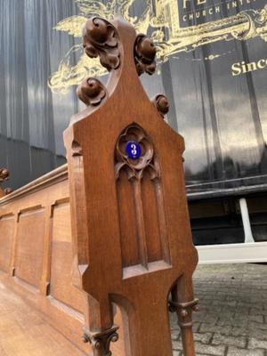 Pew style Gothic - Style en Oak wood, Netherlands  19 th century