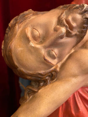 Pieta style Gothic - style en Plaster, France 19 th century