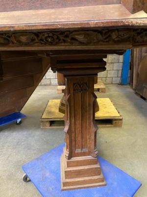 Pulpit style Gothic - style en Oak wood, Belgium 19 th century