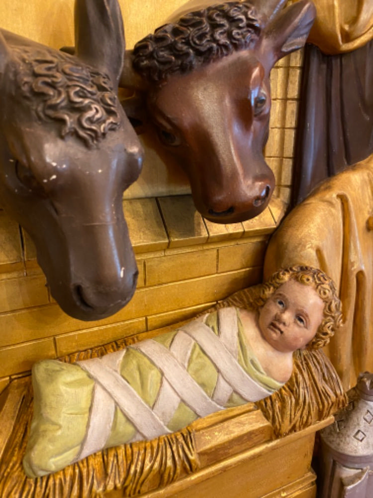 1 Gothic - style Relief Nativity Scene By: Mengelberg