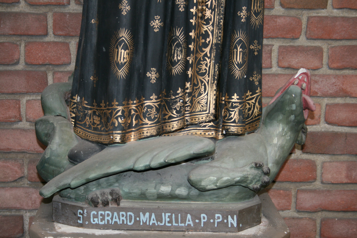 1 Gothic - Style Religious Statue St. Gerardus Of Majella