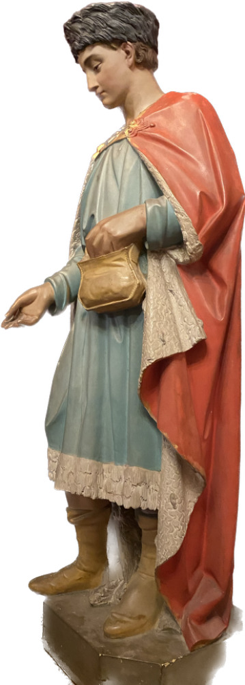 1 Gothic - Style Religious Statue St. Louis X