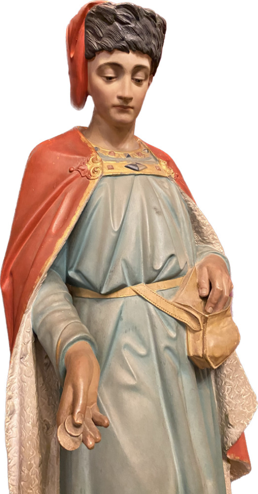 1 Gothic - Style Religious Statue St. Louis X