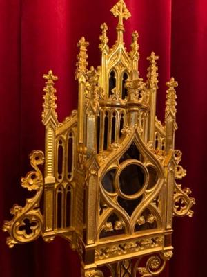 Reliquary  style Gothic - style en Bronze Gilt, France 19 th century ( Anno 1875 )