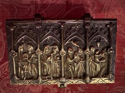 Reliquary - Box style Gothic - Style en Bronze, Italy 19 th century