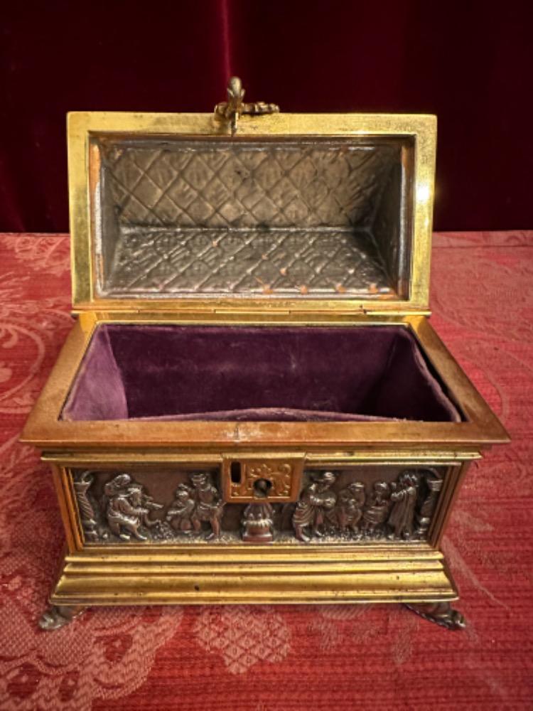 1 Gothic - Style Reliquary Gothic Style Silver And Gilt Ecclesiastical Box