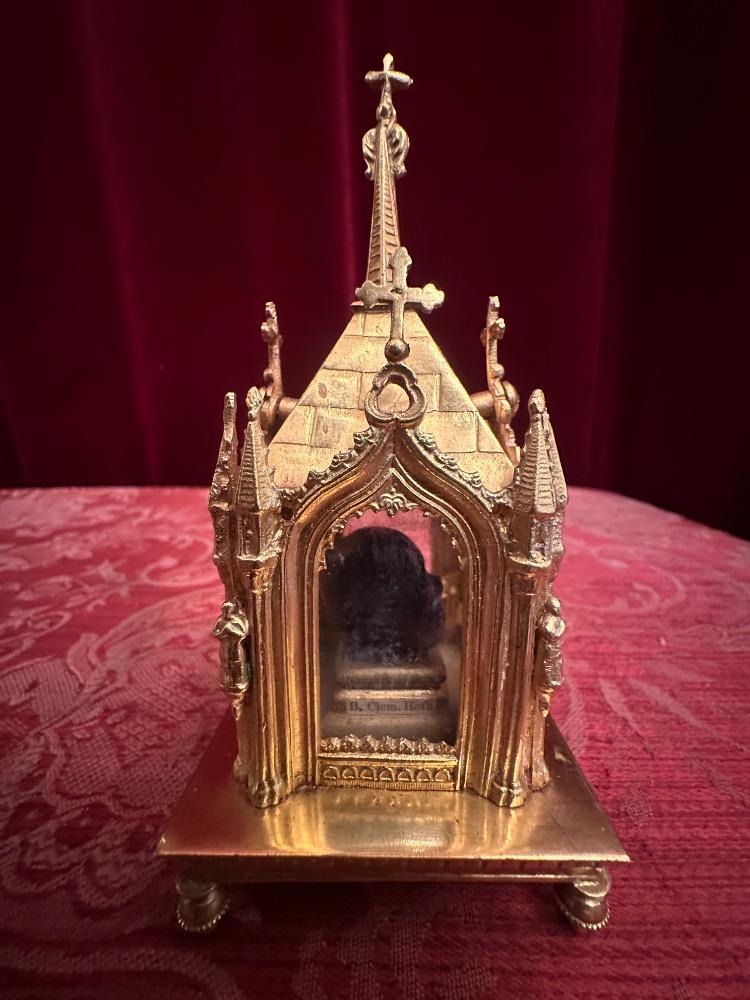 1 Gothic - Style Reliquary Inside A Sculpted Chestnut In The Shape Of A Skull. Ex Carne B. Clemens M. Hofbauer