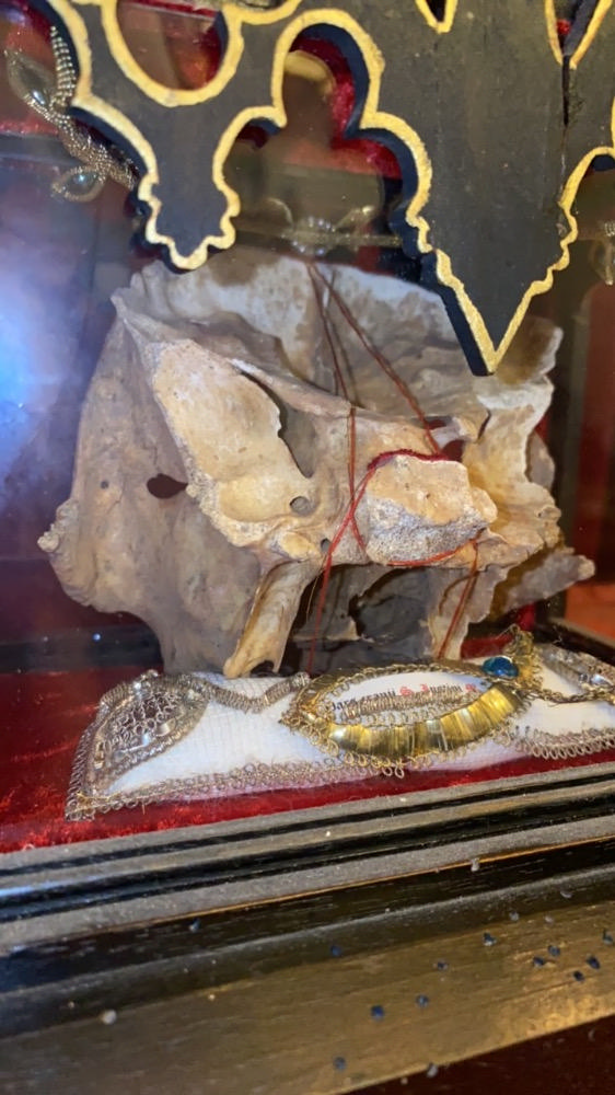 1 Gothic - style Reliquary - Relic Capite ( Pars Of Skull ) St. Justini