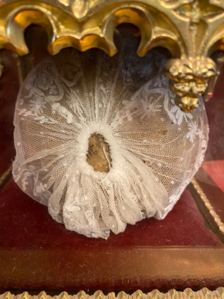 1 Gothic - style Reliquary - Relic Caput ( Skull ) St. Ar.....Drine V.M.