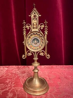 1 Gothic - Style Reliquary - Relic Ex Ossibus St. Theresia