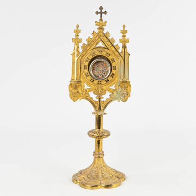 Reliquary - Relic Mutiple Relics style Gothic - Style en Bronze - Gilt, France 19 th century ( Anno 1875 )