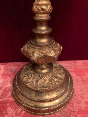 Reliquary Relic Of The True Cross style Gothic - style en Bronze / Gilt, France 19th century ( anno 1875 )