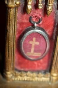 Reliquary - Relic Of The True Cross style Gothic - style en Bronze / Gilt, France 19th century