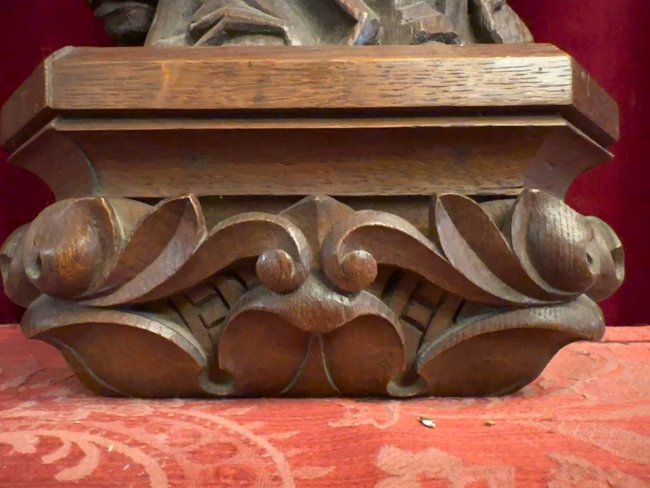 1 Gothic - Style Saint Marcus Evangelist Relief Sculpture