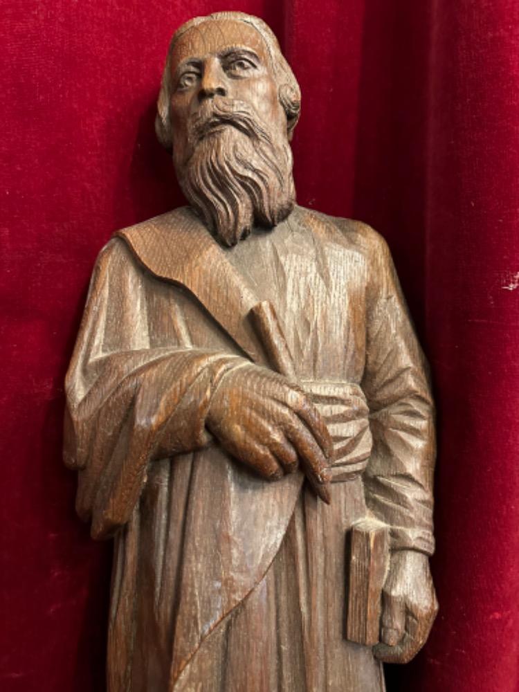 1 Gothic - Style Saint Marcus Evangelist Relief Sculpture